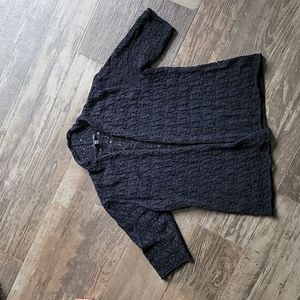 EUC- Eileen Fisher Black 3/4 Cardigan. Size-S